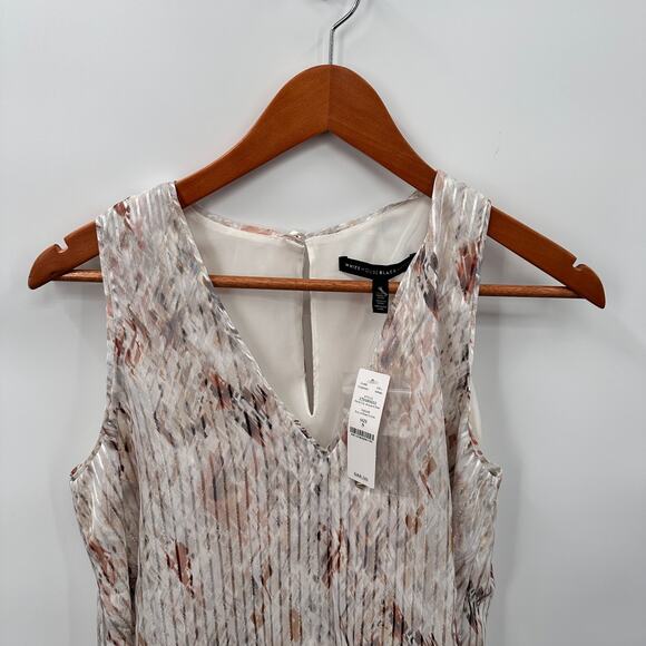 WHITE HOUSE BLACK MARKET NWT Adria Clip Jacquard Shell // S - Picture 5 of 9
